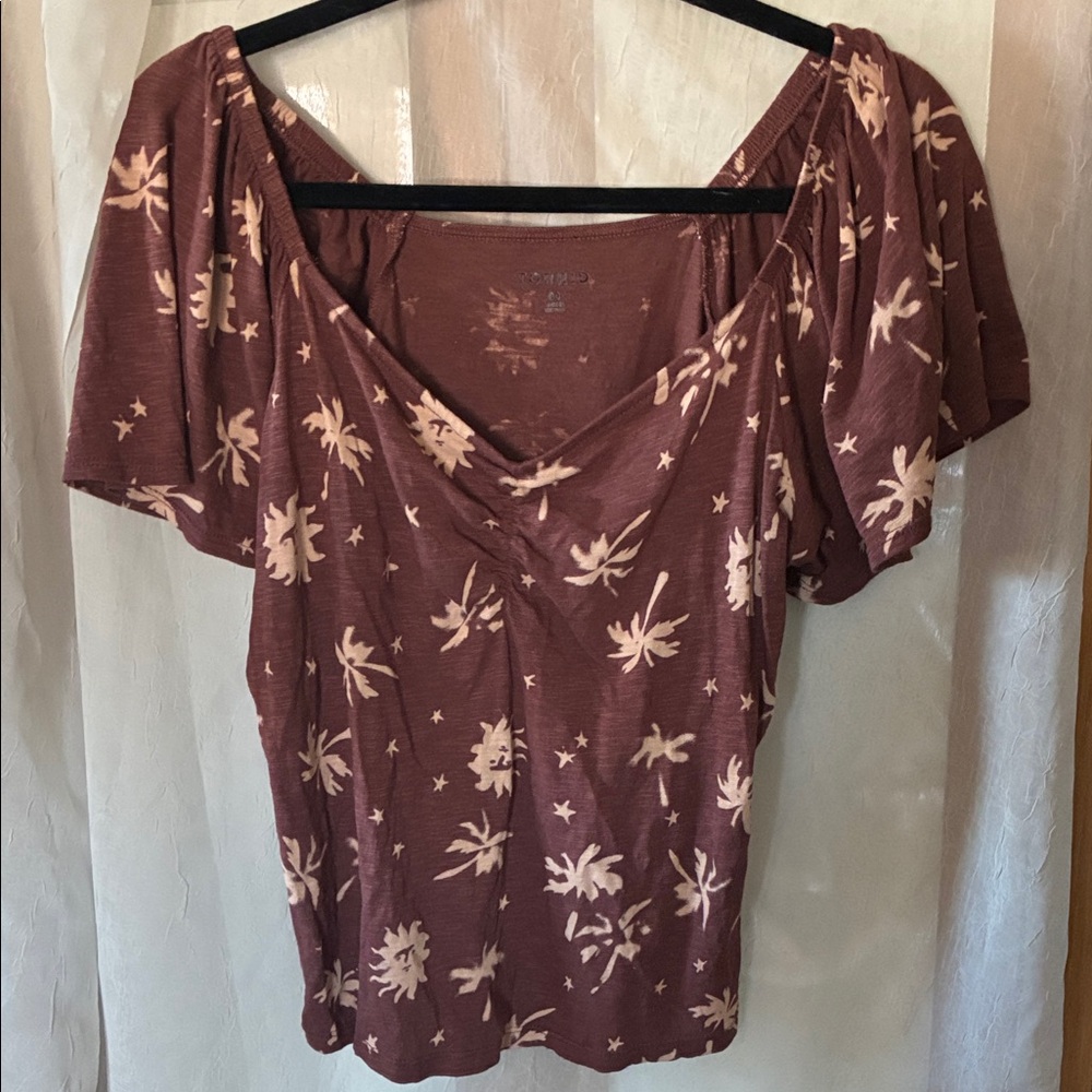 Torrid Mauve Floral Blouse
